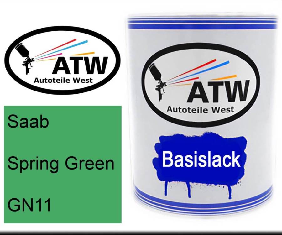 Saab, Spring Green, GN11: 1L Lackdose, von ATW Autoteile West.